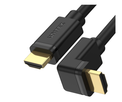 Kabel i złączka UNITEK Kabel kątowy 90° HDMI 2.0 - HDMI 4K/60Hz 2m Y-C1001